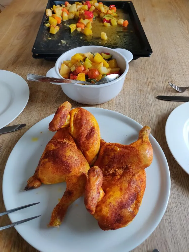 Super einfaches Gebratenes Hühnchen mit Gemüse