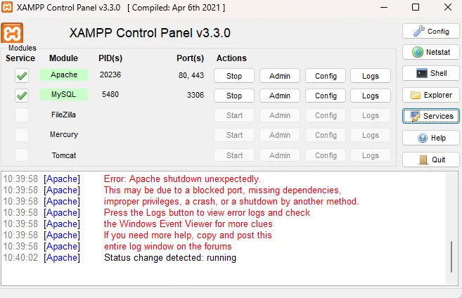 Neue WordPress Entwickler-Website in XAMPP