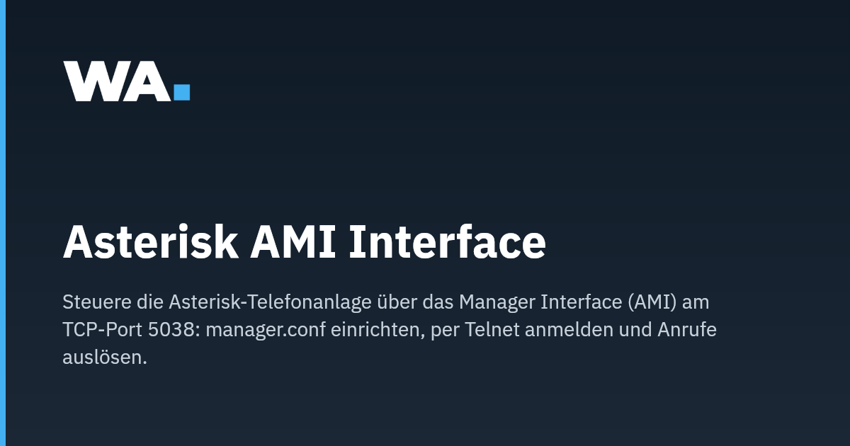Asterisk AMI Interface